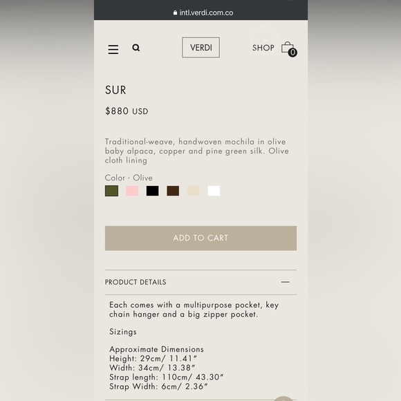 One of a kind handmade Verdi bag made of alpaca, copper and silk, from Colombia - Picture 5 of 8